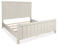 Shaybrock California King Panel Bed with Mirrored Dresser and Nightstand