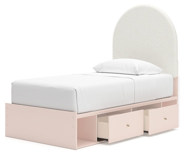 Wistenpine Twin Upholstered Panel Bed with Storage