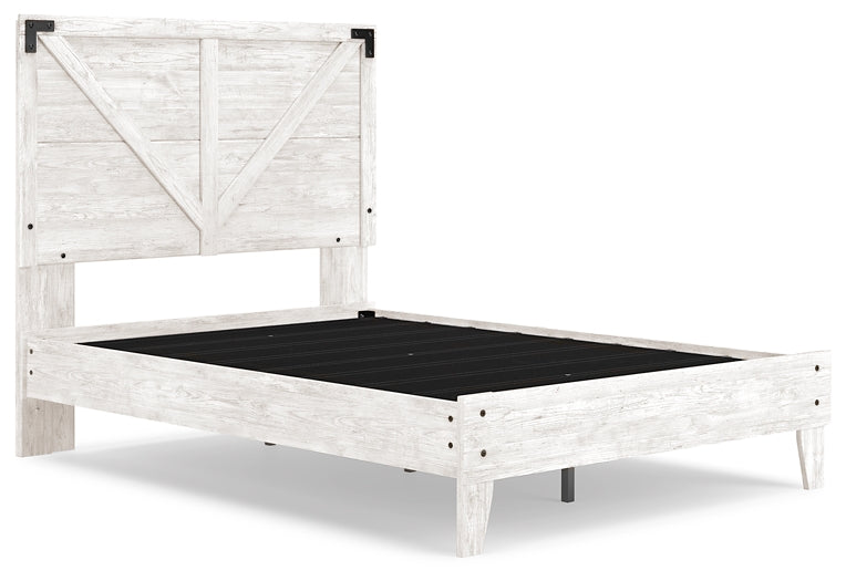 Shawburn Full Panel Platform Bed with 2 Nightstands