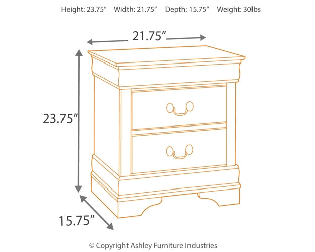 Alisdair Queen Sleigh Bed with Mirrored Dresser and 2 Nightstands