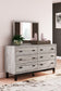 Vessalli King Panel Bed with Mirrored Dresser, Chest and 2 Nightstands