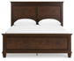 Danabrin Queen Panel Bed with Mirrored Dresser, Chest and Nightstand